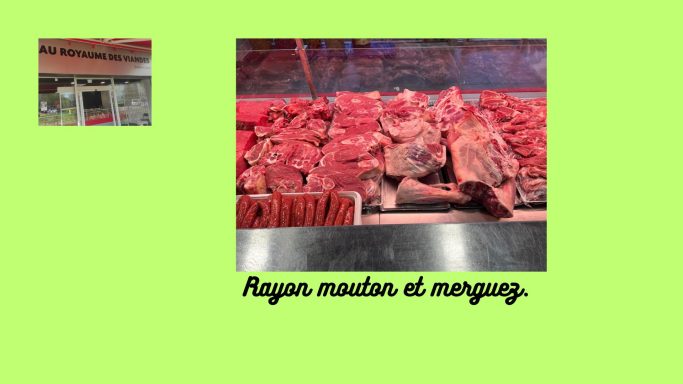 Rayon mouton et merguez. 
