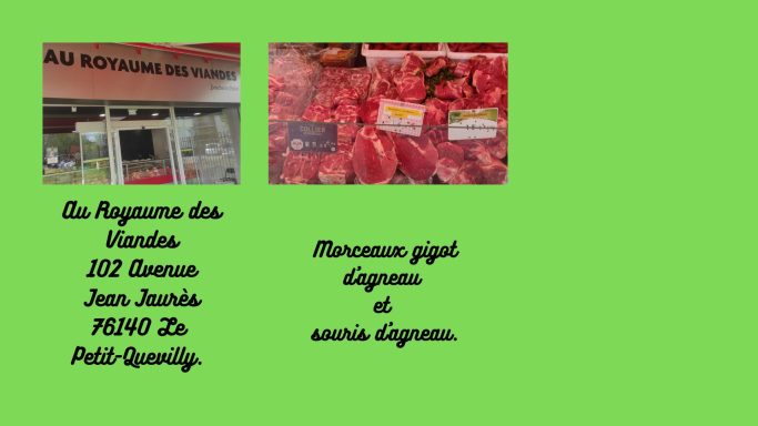 Morceaux d'agneau. 