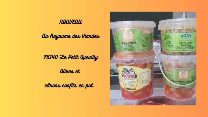 Olives et citrons confits en pot